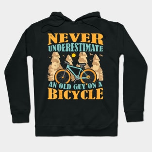 Never Underestimate An Old Guy With A Bicycle Hoodie